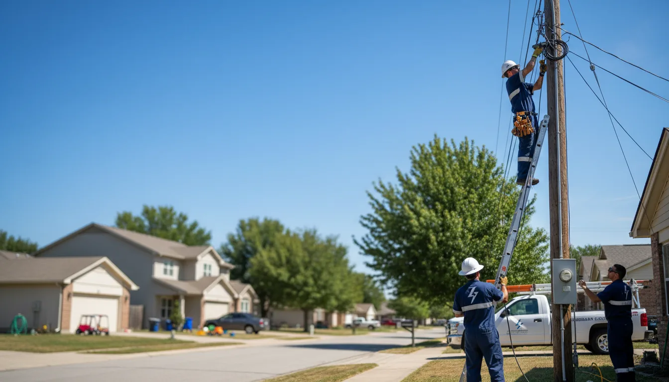 Residential electrician providing installation services in Linn, TX